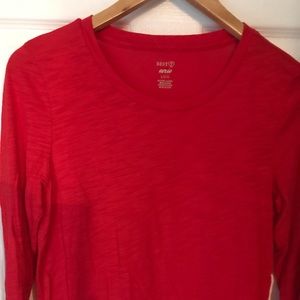 Aerie long sleeve tee. Christmas red